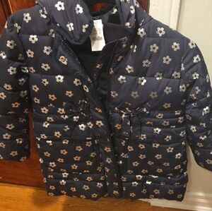 Crewcuts Navy Floral Kids Puffer Jacket